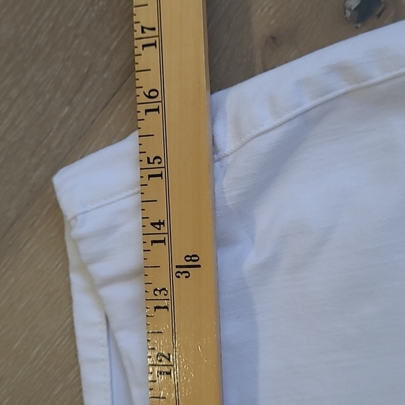 Soft Surroundings Pants Women's Small White Pull On Straight Leg Stretch Denim - Picture 7 of 9